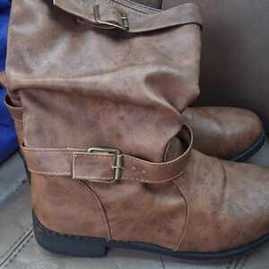 Brown Slouchy Ankle Boots
